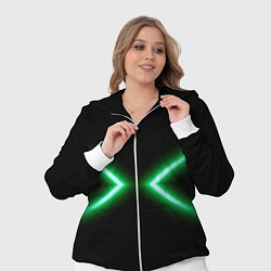 Женский 3D-костюм Neon green lines, цвет: 3D-белый — фото 2