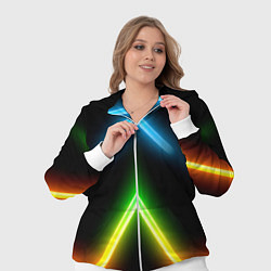 Женский 3D-костюм Neon multicolored lines, цвет: 3D-белый — фото 2