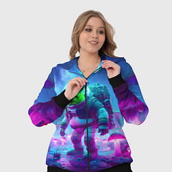 Женский 3D-костюм Шрек бравый космонавт на планете неоновых грибов, цвет: 3D-черный — фото 2