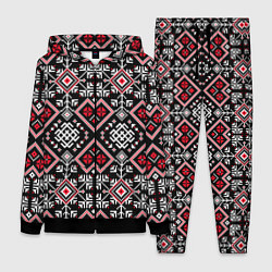 Женский 3D-костюм Славянский орнамент обережный, цвет: 3D-черный
