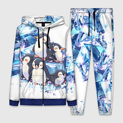 Женский 3D-костюм Пингвины и лёд, цвет: 3D-синий