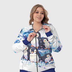 Женский 3D-костюм Пингвины и лёд, цвет: 3D-синий — фото 2