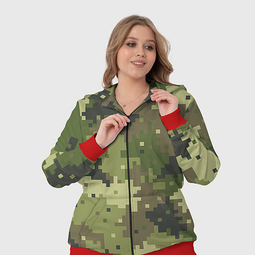 Женский костюм Хаки / 3D-Красный – фото 3