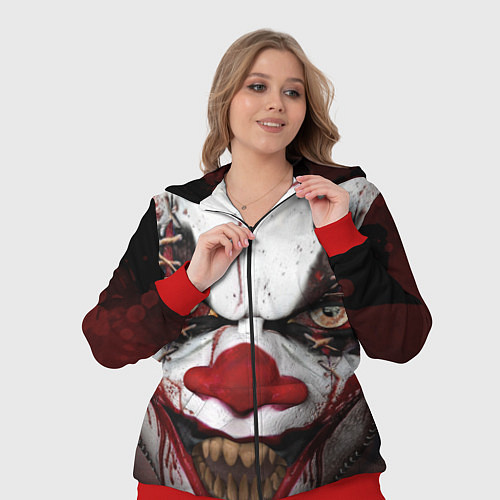 Женский костюм Зомби клоун / 3D-Красный – фото 3