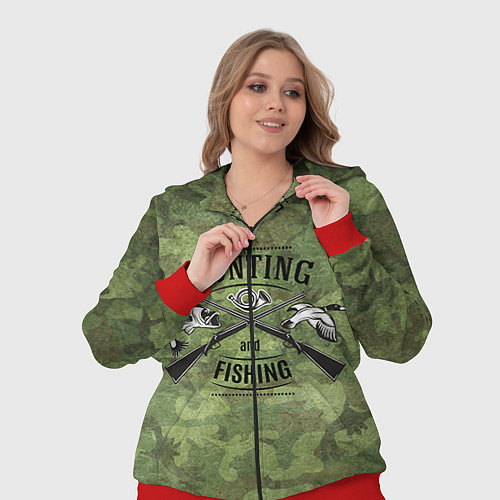 Женский костюм Hunting & Fishing / 3D-Красный – фото 3