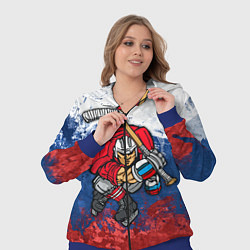 Женский 3D-костюм Русский хоккеист, цвет: 3D-синий — фото 2