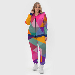 Женский 3D-костюм Разноцветные полигоны, цвет: 3D-синий — фото 2