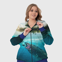 Женский 3D-костюм Рыбалка на спиннинг, цвет: 3D-синий — фото 2
