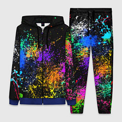 Женский 3D-костюм Брызги красок, цвет: 3D-синий