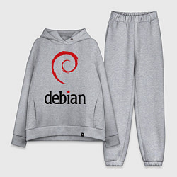 Женский костюм оверсайз Debian, цвет: меланж