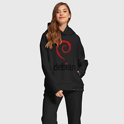 Женский костюм оверсайз Debian, цвет: черный — фото 2