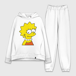 Женский костюм оверсайз Lisa Simpson, цвет: белый