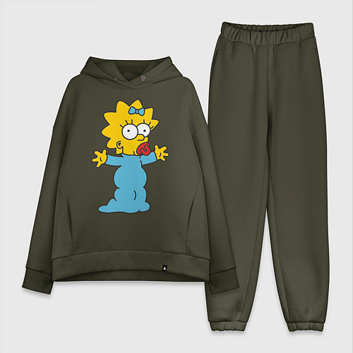 Женский костюм оверсайз Maggie Simpson / Хаки – фото 1