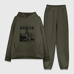 Женский костюм оверсайз Moscow Kremlin 1147, цвет: хаки
