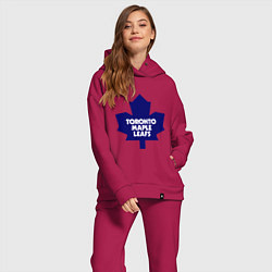 Женский костюм оверсайз Toronto Maple Leafs, цвет: маджента — фото 2