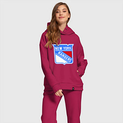 Женский костюм оверсайз New York Rangers, цвет: маджента — фото 2