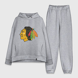 Женский костюм оверсайз Chicago Blackhawks, цвет: меланж