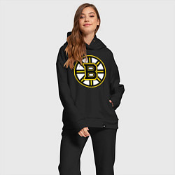 Женский костюм оверсайз Boston Bruins, цвет: черный — фото 2