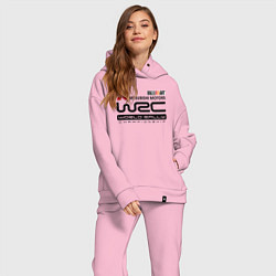 Женский костюм оверсайз Mitsubishi wrc, цвет: светло-розовый — фото 2