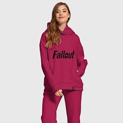 Женский костюм оверсайз Fallout, цвет: маджента — фото 2