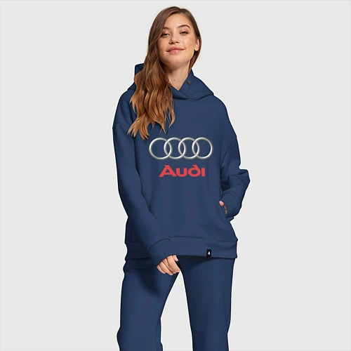 Женский костюм оверсайз Audi / Тёмно-синий – фото 2
