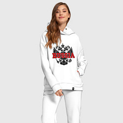 Женский костюм оверсайз Russia Coat, цвет: белый — фото 2