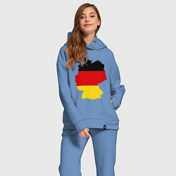 Женский костюм оверсайз Германия (Germany) цвета мягкое небо — фото 2