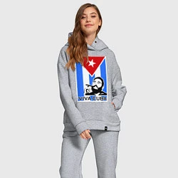 Женский костюм оверсайз Fidel: Viva, Cuba!, цвет: меланж — фото 2