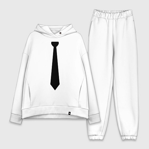 Женский костюм оверсайз Галстук / Белый – фото 1