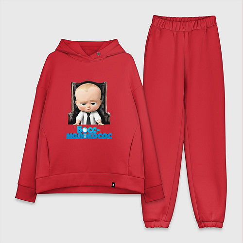 Женский костюм оверсайз Boss Baby / Красный – фото 1