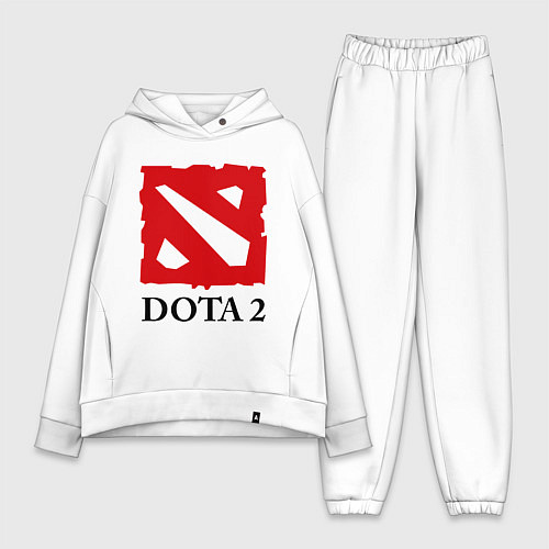 Женский костюм оверсайз Dota 2: Logo / Белый – фото 1