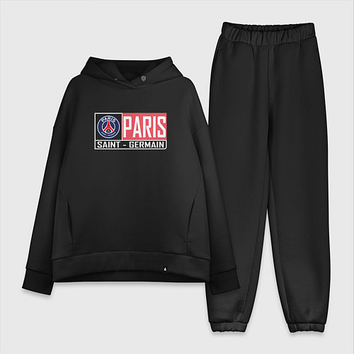 Женский костюм оверсайз Paris Saint-Germain - New collections / Черный – фото 1