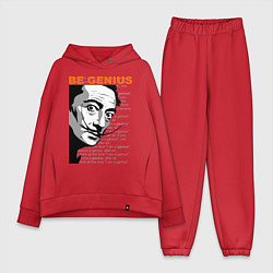 Женский костюм оверсайз Dali: Be Genius, цвет: красный