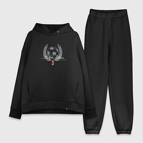 Женский костюм оверсайз AC Milan - Since 1899 NEW 2022 / Черный – фото 1