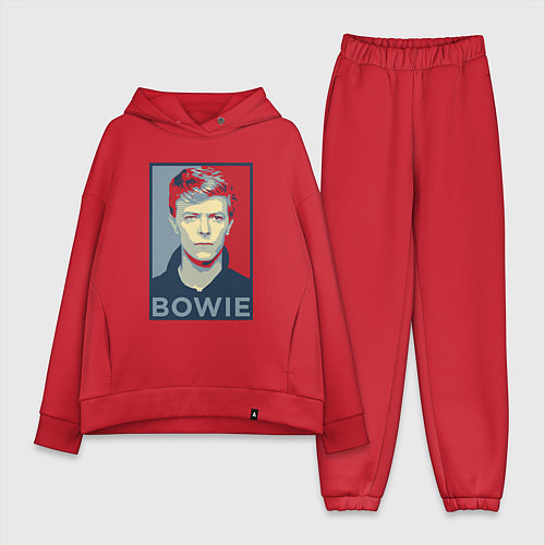 Женский костюм оверсайз Bowie Poster / Красный – фото 1