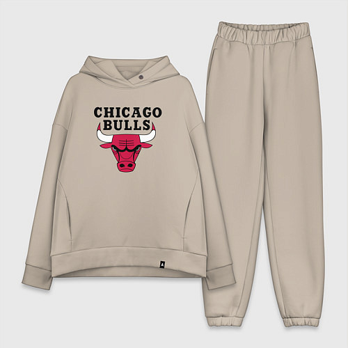 Женский костюм оверсайз Chicago Bulls / Миндальный – фото 1