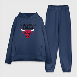 Женский костюм оверсайз Chicago Bulls, цвет: тёмно-синий