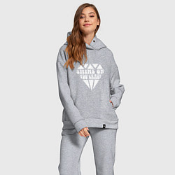 Женский костюм оверсайз Shine on you crazy, цвет: меланж — фото 2