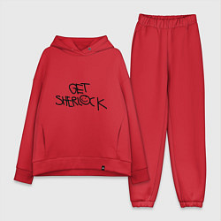 Женский костюм оверсайз Get sherlock, цвет: красный