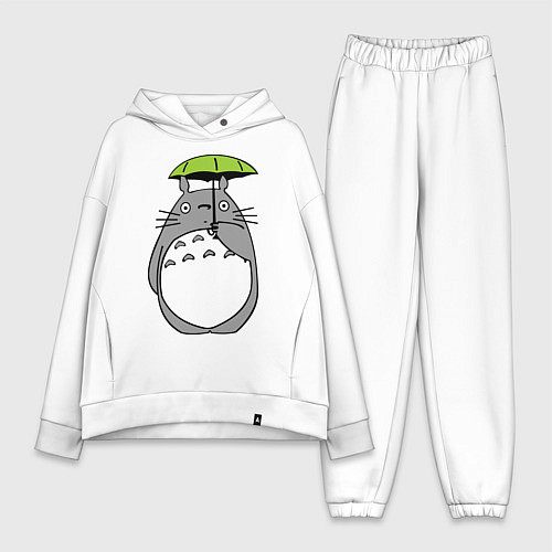 Женский костюм оверсайз Totoro с зонтом / Белый – фото 1