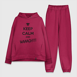 Женский костюм оверсайз Keep Calm & WAAAGH, цвет: маджента