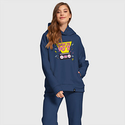 Женский костюм оверсайз Back to 90s, цвет: тёмно-синий — фото 2
