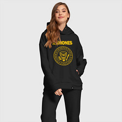 Женский костюм оверсайз Ramones, цвет: черный — фото 2