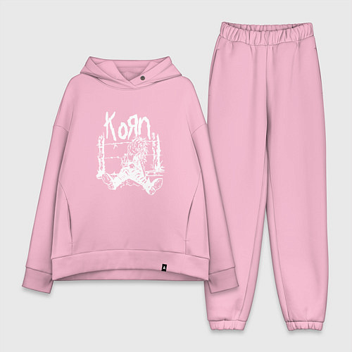 Женский костюм оверсайз Korn / Светло-розовый – фото 1
