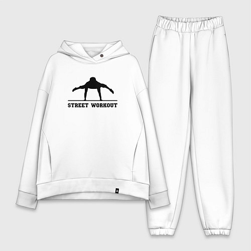 Женский костюм оверсайз Street workout v / Белый – фото 1