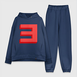 Женский костюм оверсайз Eminem: Big E, цвет: тёмно-синий