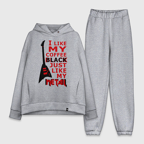 Женский костюм оверсайз Mindless Self Indulgence - Coffee black / Меланж – фото 1