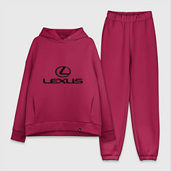 Женский костюм оверсайз Lexus logo, цвет: маджента