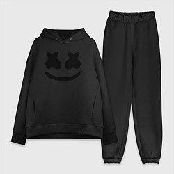 Женский костюм оверсайз Marshmello, цвет: черный