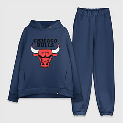 Женский костюм оверсайз Chicago Bulls цвета тёмно-синий — фото 1